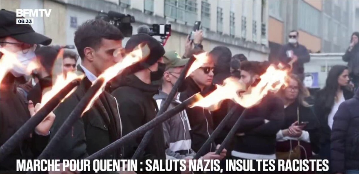 Acte 1
- L'Assemblée Nationale rend hommage à un néo-nazi.

Acte 2
- Le portait d'un néo-nazi est hissé sur le fronton d'une institution de la République.

Acte 3
- L'état autorise le déferlement de hordes fascistes dans les rues de le troisième ville du pays.

Acte 4
- Un