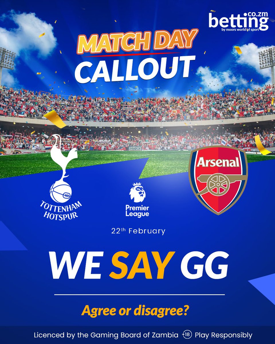 mwos_zambia's tweet photo. They met. Arsenal won big last time ๐ด
Now Tottenham want revenge at home! โก
North London derby, expect sparks! โฝ๐ฅ
Tottenham vs Arsenal
#MWOS #MWOSZambia #TheHomeOfSports #CommentBelow #footballpredict #ChooseOne #LetUsKnow #GameOn https://t.co/7tZIsy0g9B