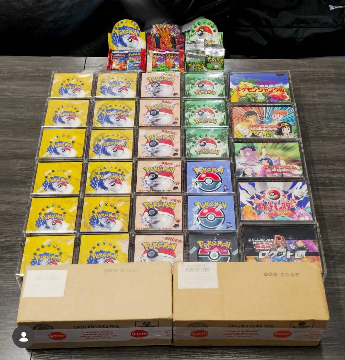 PokeTCGiveaways's tweet photo. If you inherited all of this would you open it, keep it sealed, sell it or a mix of all three? 🤔 https://t.co/zLyOet3dVv