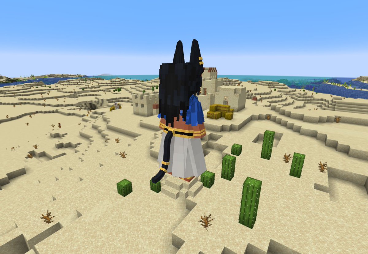 nuenoja1145's tweet photo. エジプトチックなマイクラスキン
#MinecraftPe #Minecraft3dmodel #マインクラフト統合版 #マイクラ #Minecraft4DSkin https://t.co/BOih44154f