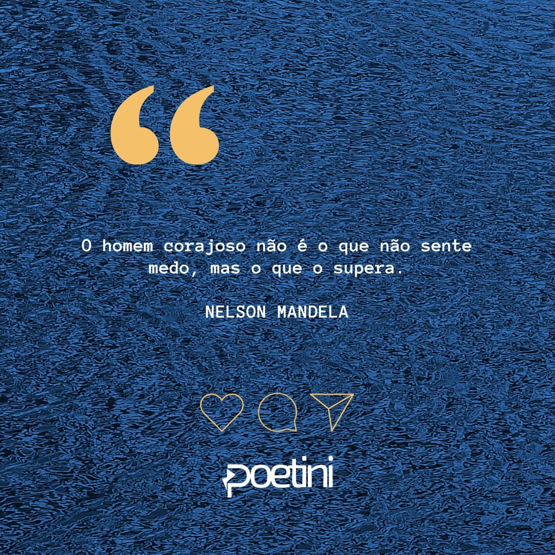 luanpgraeff's tweet photo. #𝗦𝗜𝗠pli𝙁𝙄𝙌𝙐𝙀 O homem corajoso não é o que não sente medo, mas o que o supera.

NELSON MANDELA

#VamosJuntos https://t.co/v5mfA2IxvW