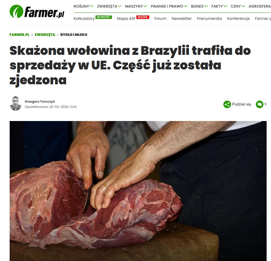 MeklerRafal's tweet image. Długo czekać nie trzeba było. 
Wołowina skażona hormonem zakazanym w UE trafiła do sklepów.
Ile razy ten argument podnosiliśmy na protestach, w programach w mediach, w rozmowach?