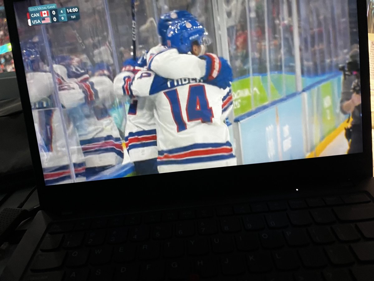 RussoHockey's tweet image. Coolest part of the Matt Boldy is his best friend, Brock Faber, was on the ice and was first to leap into his arms