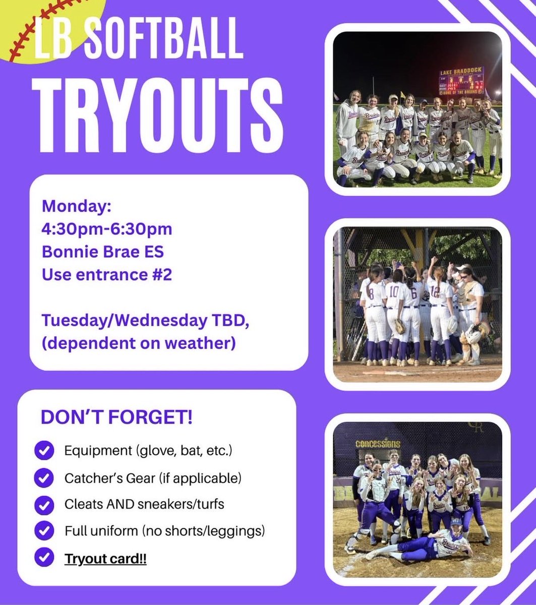 Lake Braddock Softball tweet media