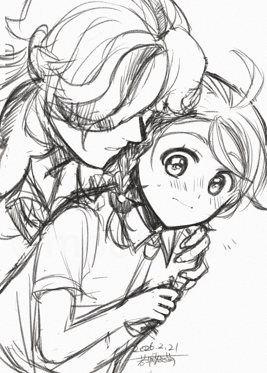昨日のワンドロ用に先にラフ描いたけど、ボツにしたやつ供養。 