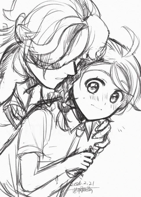 昨日のワンドロ用に先にラフ描いたけど、ボツにしたやつ供養。 