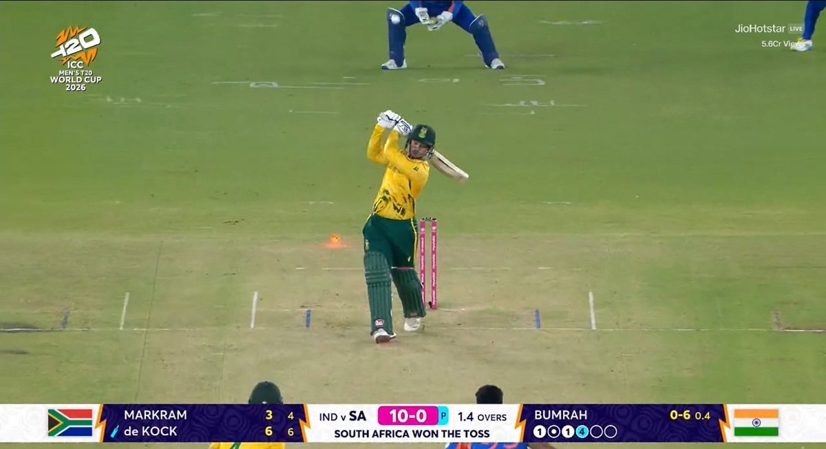 urstrulyjaat18's tweet photo. JASPRIT BUMRAH GETS DE KOCK IN HIS FIRST OVER.!!

#dekock  #T20WorldCup2026 #T20WC2026 #INDVSSA https://t.co/wBkeVStLE0