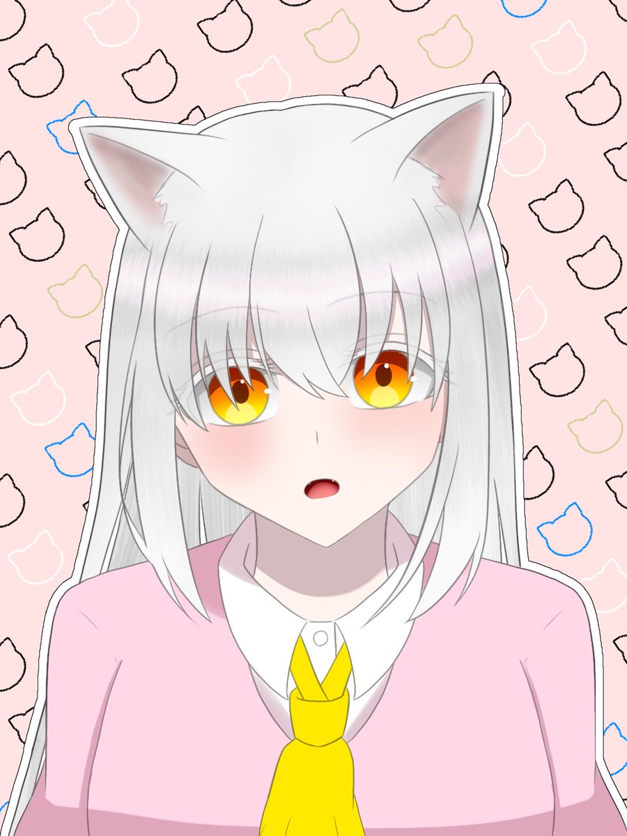 #桜散ることないように
昔描いてた猫咲月ちゃん再掲