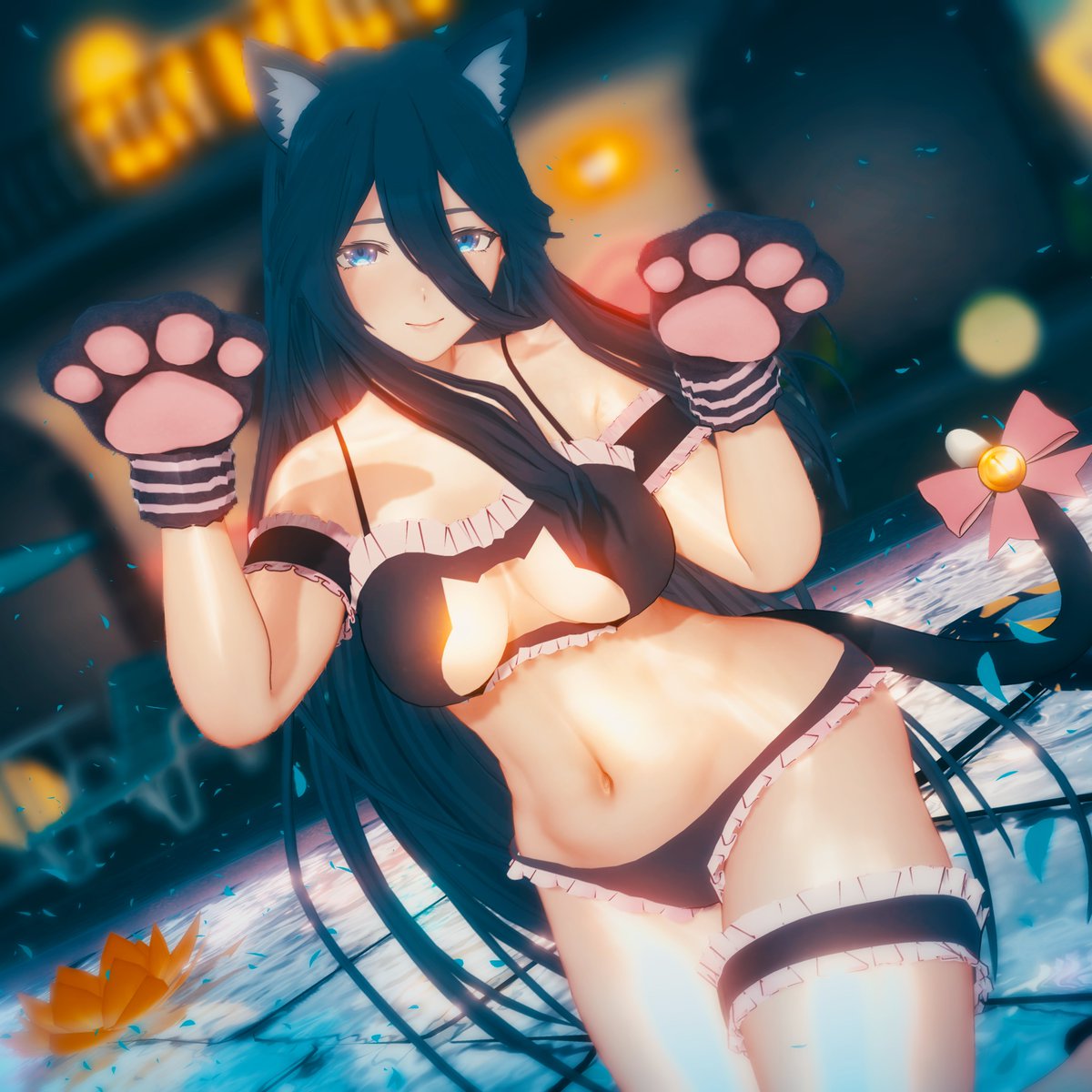 #cm3d版深夜の真剣エディット60分一本勝負   

お題は｢ネコミミ ランジェリー 照れ顔」

#COM3D2 #カスタムオーダーメイド3D2