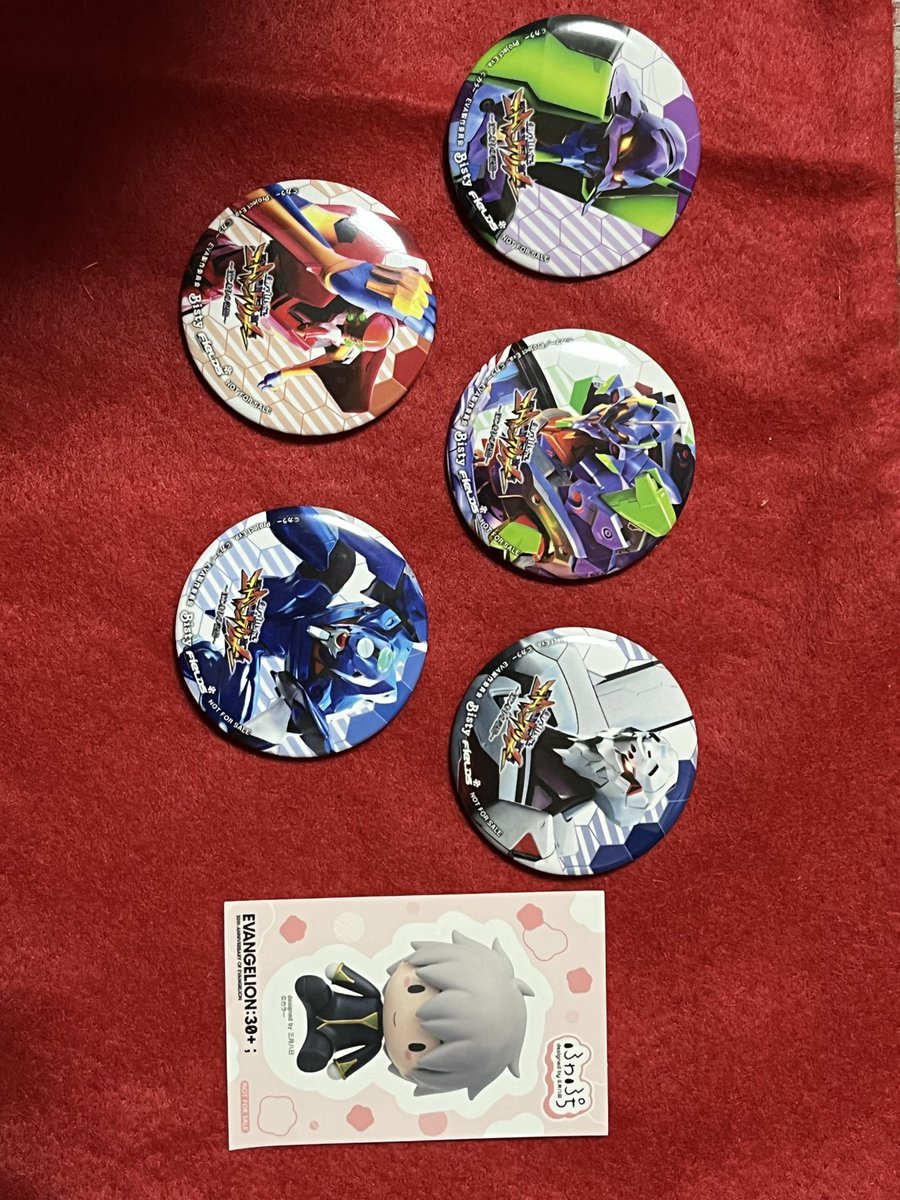 ペンライト何か殲滅しました パチンコの出し物でエヴァの缶バッジが