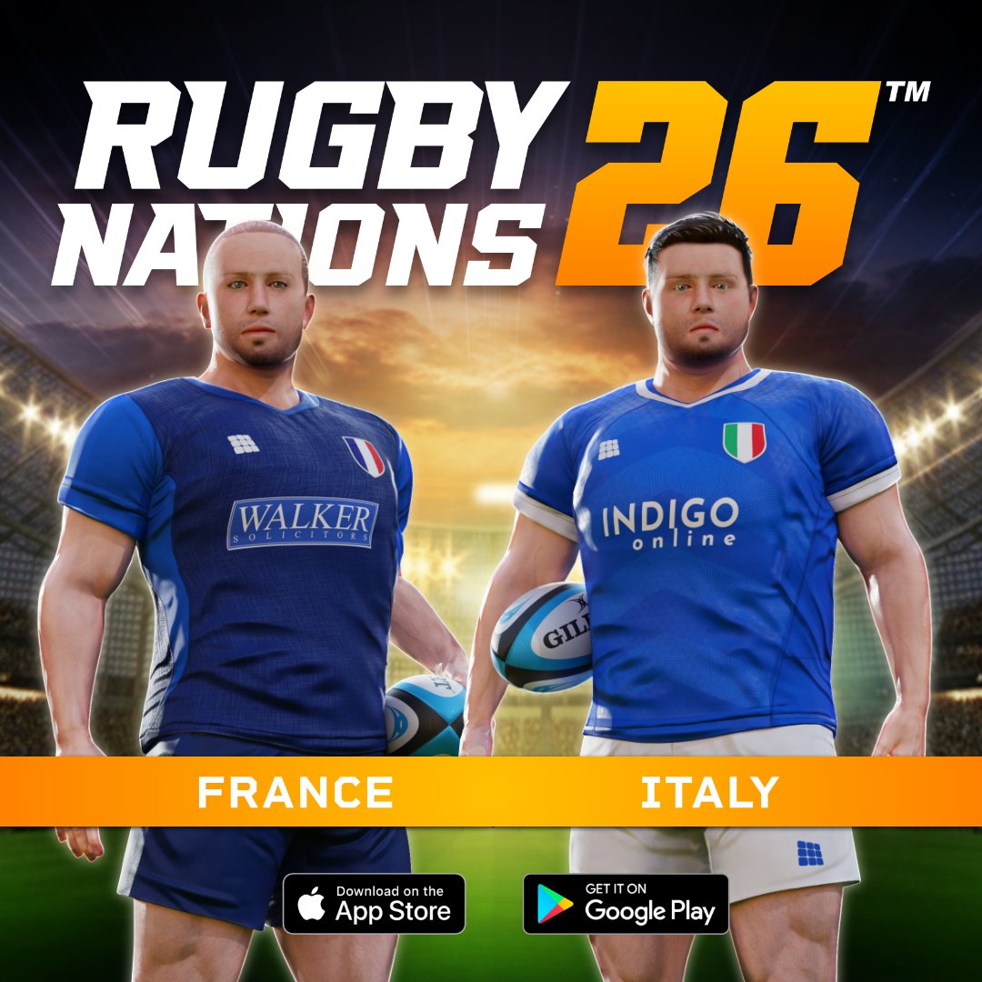 Every ruck, every break, every decision matters.
Can Italy disrupt France’s rhythm when it counts?
🏆 Play it out in Rugby Nations 26.
#RugbyNations26 #RugbyGame #MobileGaming