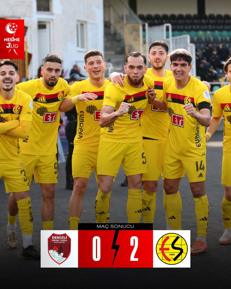 Kırmızı Şimşekler şampiyonluk yolunda seriye bağladı ⚡️

Denizli’de 2-0 kazanarak galibiyet serisini 8 maça çıkaran Eskişehirsporumuz’u tebrik ediyorum. 

Bu ruh, bu birlik ve bu inançla 2026 Eskişehir Yılı’nda 2. Lig’e yükseleceğiz.

<a href="/Eskisehirspor/">Eskişehirspor</a>