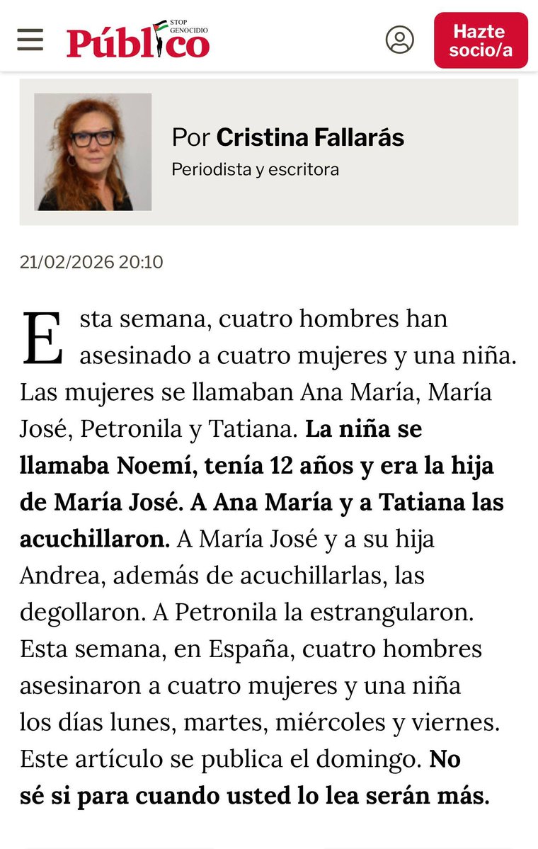 DISCULPEN LAS 'MOLESTIAS', 
NOS ESTÁN MATANDO 

¿Qué hace la militancia de izquierdas, ya no de un partido, TODA la militancia de izq. hablando de Rufián o de quien sea y no está hablando de estos temas?

Es para hacérselo mirar
Abro hilo, desde la bronca y el dolor.