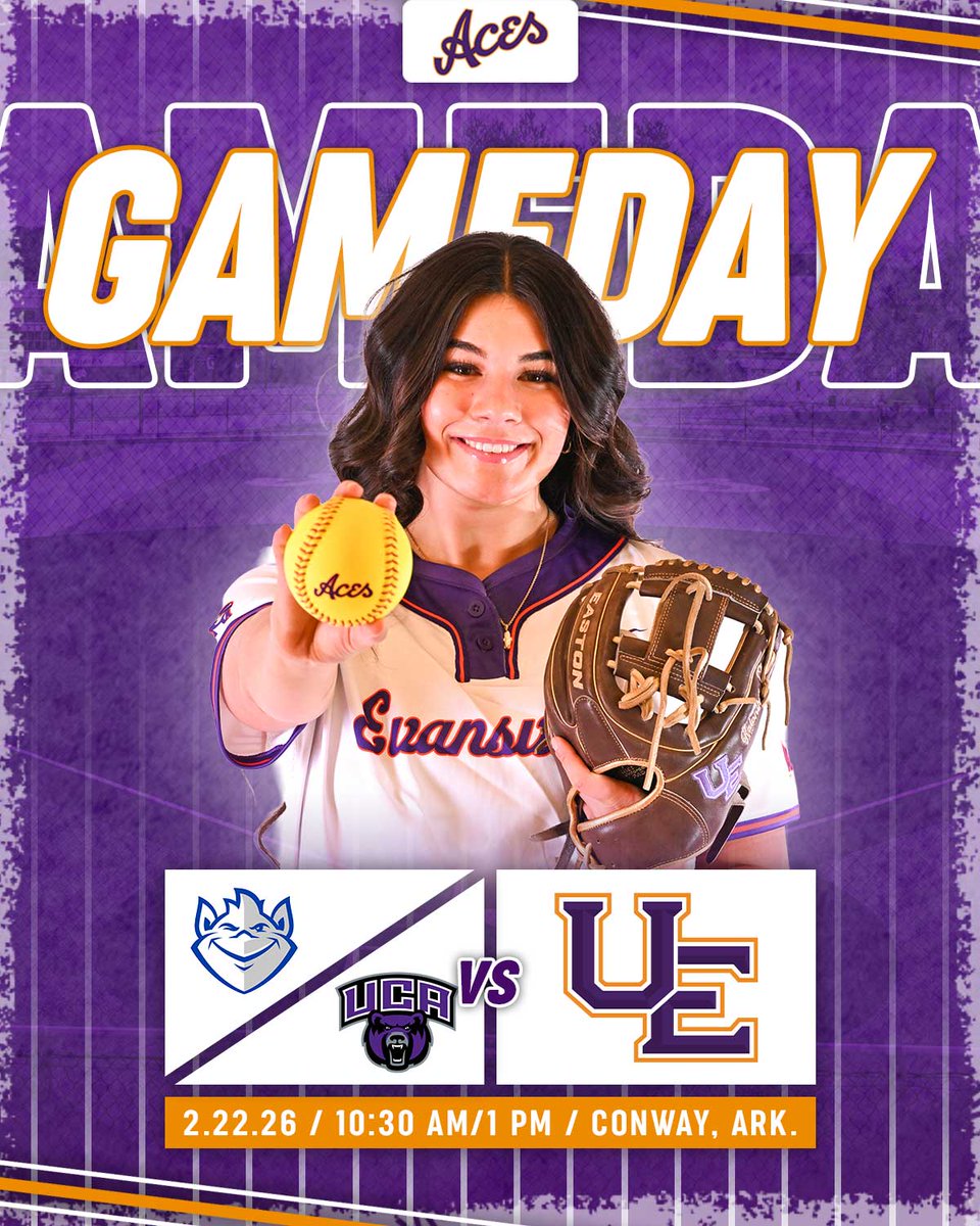 GAME DAY!

🆚 Saint Louis
⏰ 10:30AM CST
📍 Conway, Ark.
📊 tinyurl.com/53vam7t8

🆚 Central Arkansas
⏰ 1PM CST
📍 Conway, Ark.
🎥 tinyurl.com/2a754mkp (ESPN+)
📊 tinyurl.com/53vam7t8

🥎 #ForTheAces