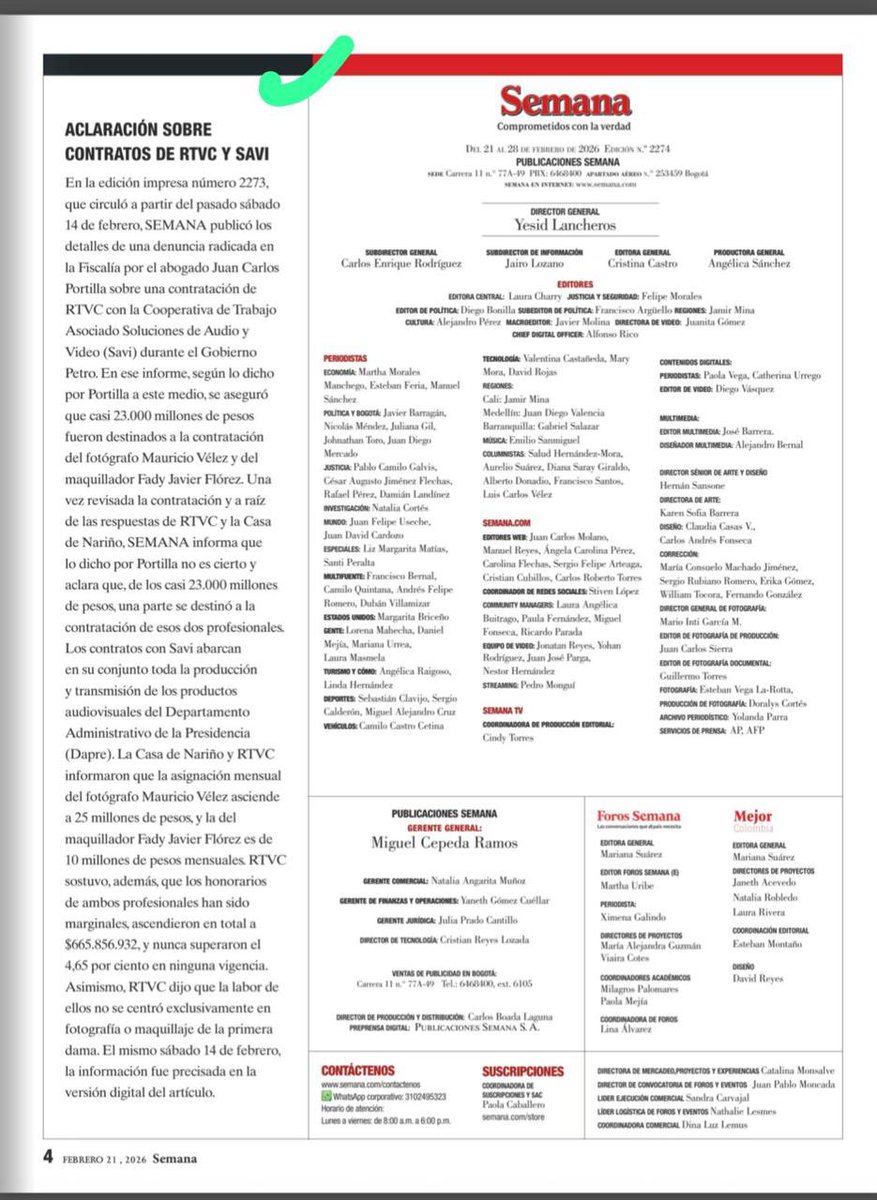 Según la misma <a href="/RevistaSemana/">Revista Semana</a> hoy, 

ES FALSO 

que un “maquillador” y un “fotógrafo” se ganaran 23mil millones de pesos como lo tituló esa revista. 

Es de suponer que los demás medios, candidatos presidenciales, líderes de la oposición que recogieron la “información” FALSA de