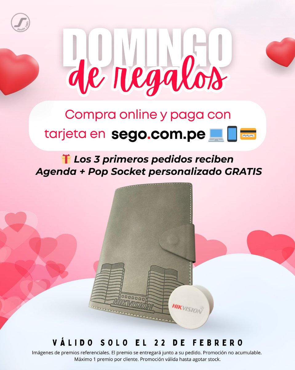 🔥 DOMINGO DE REGALOS 🎁
Los 3 primeros pedidos online que paguen con tarjeta 💳 reciben GRATIS 📔 Agenda + 📱 Pop Socket personalizado.

📅 Hoy 22 de febrero
⚠️ Solo 3 disponibles

🛒 Beneficios online 👉 bit.ly/4hlDLk2
🔥 Ofertas activas 👉 bit.ly/4lJscp9