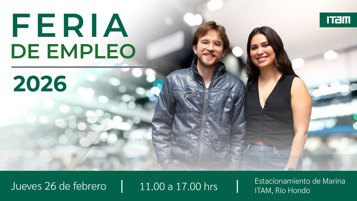 ITAM_mx's tweet image. #CareerServices | Prácticas profesionales, trainee programs y primer empleo en la Feria de Empleo ITAM. Tu carrera empieza aquí.

26 feb | 11:00–17:00 h
Empresas participantes: cutt.ly/6tQamf4b