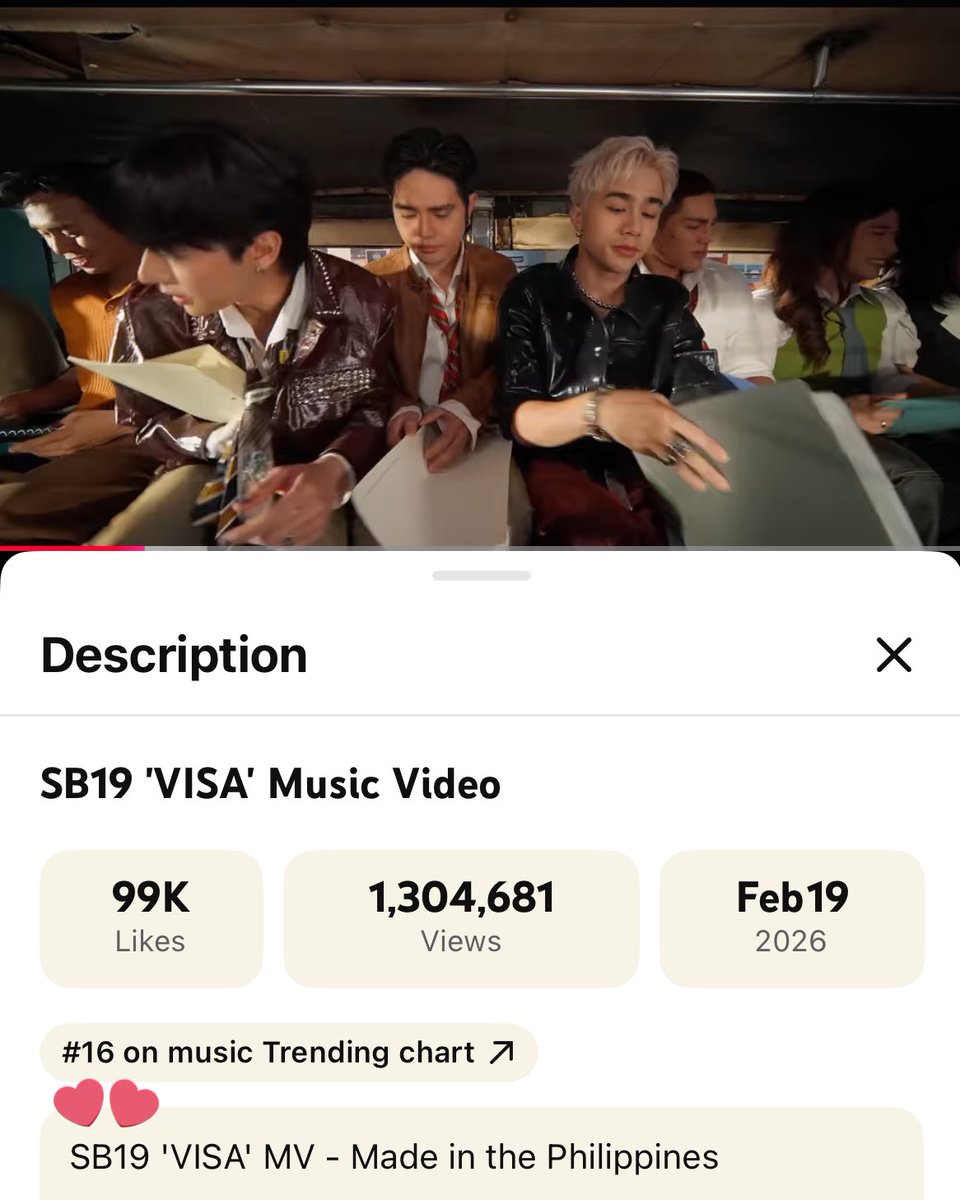 #VISA by SB19 is #16 on Canada’s Music Trending Chart 

STREAM VISA MUSIC VIDEO
<a href="/SB19Official/">SB19 Official</a> #SB19
#SB19VISA