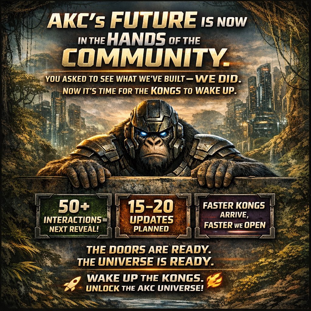 Wake up <a href="/AlphaKongsClub/">Alpha Kongs Club</a> just enter the DC and vote for quick release of developments, AKC = The Future..backed NFTs with ETH join the ➡️ discord.gg/alphakongsclub…