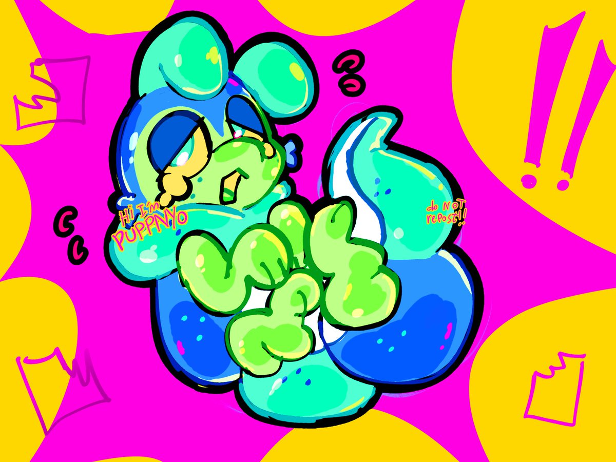 puppnyo's tweet image. For 99¢, you can purchase your very own Squirm. [ #dandysworld #fanart #squirm ]