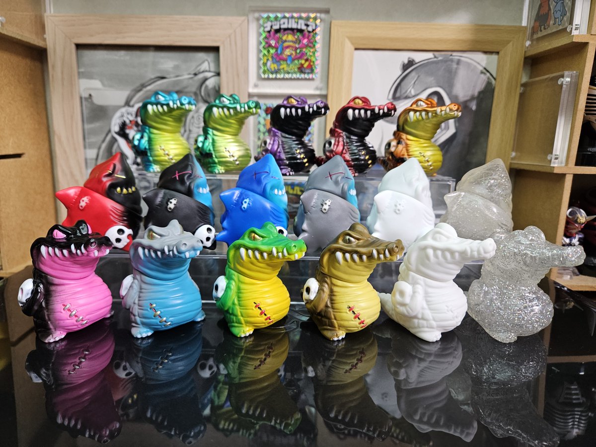 うちの子紹介 #カゲマルデザイン さんのガチャ達です。 いつかソフビを