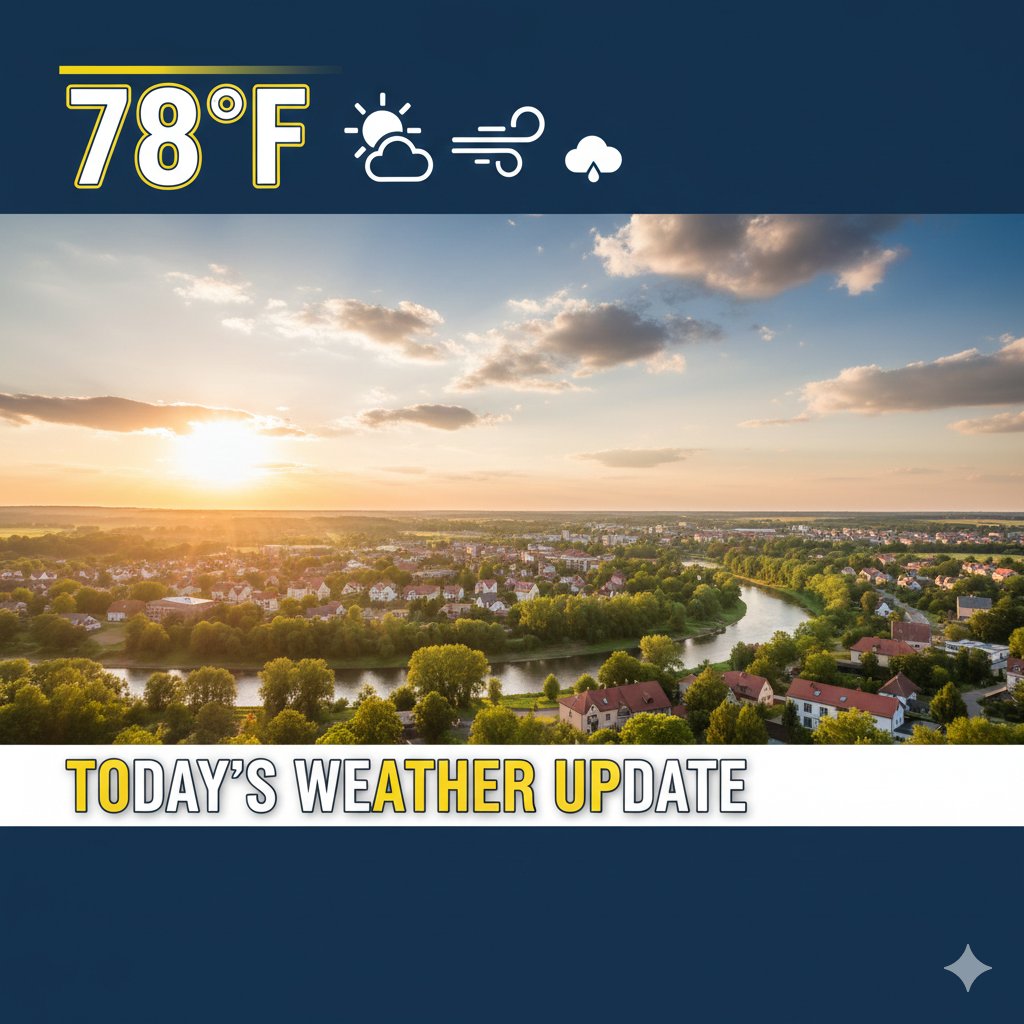 TerryPerry042's tweet image. 🌤️ Today’s weather update Get mor news :kity.pro/65TiN
Expect warm temperatures with a mix of sun and clouds throughout the day. Stay hydrated 💧 and avoid direct sun during peak afternoon hours.
Evening may bring a cooler breeze —
#WeatherUpdate #TodayWeather #StaySafe