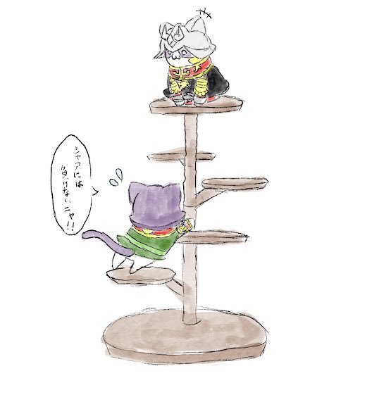 tomato_kappa's tweet photo. 猫の日シャアガルにゃん https://t.co/nQAXqpH6xK
