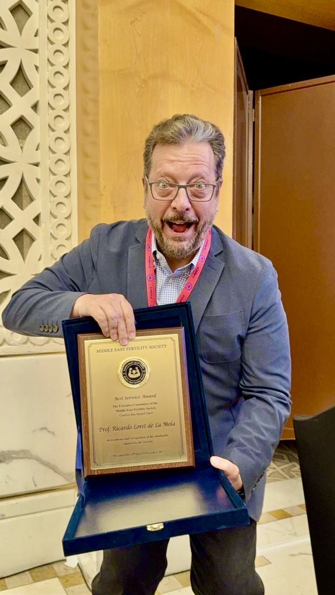 loretdemola's tweet photo. This is what happens when you get an award and you are thinking that you owe it thanks to the great staff that you work with! https://t.co/xlyw45vIIp