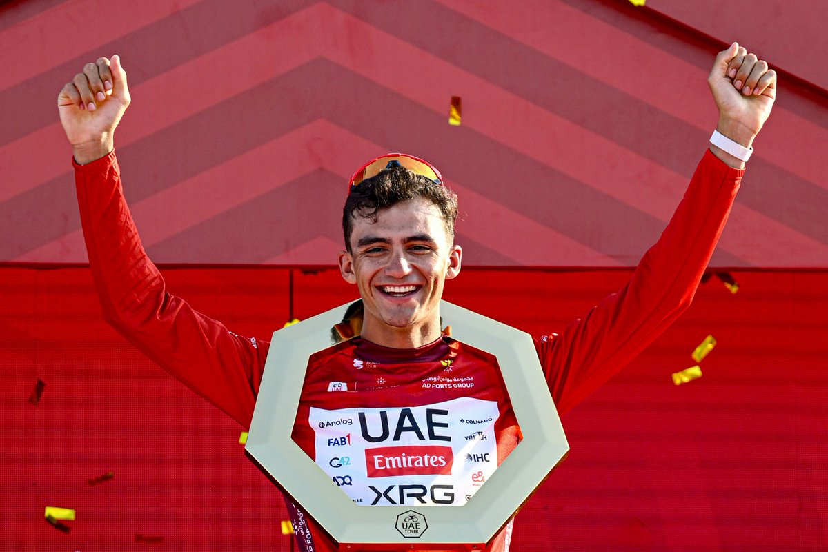 mario_sabato's tweet photo. Campeónnn! Isaac Del Toro conquista su 1ra vuelta por etapas World Tour!
Con apenas 22 años se acreditó el UAE Tour con una superioridad fantástica, 2 etapas y una exhibición épica en la etapa reina! Sin palabras lo del Torito, el Príncipe de este ciclismo actual! https://t.co/oWqZ43kyig