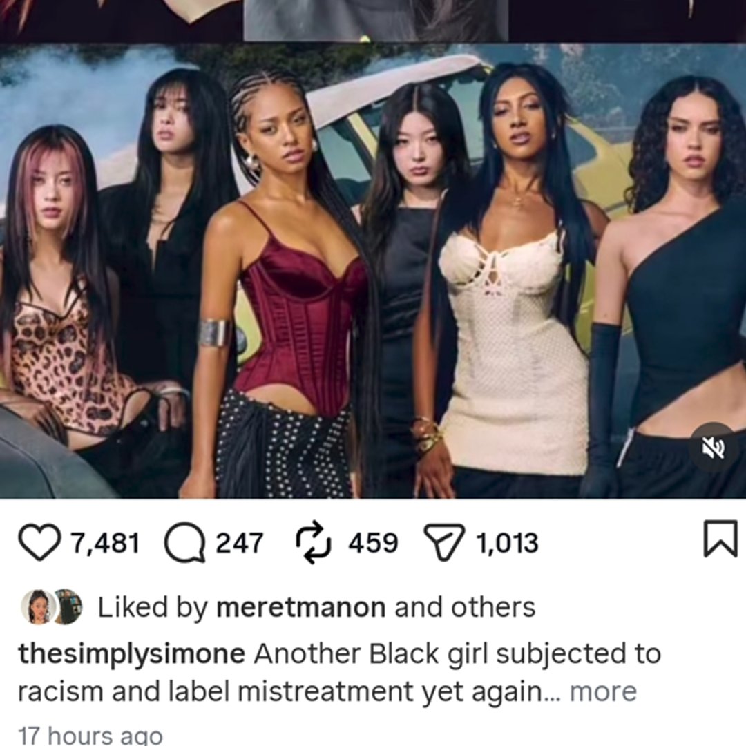 Manon of KATSEYE likes a post that calls out the mistreatment and racism of black members in girl groups.

"Another Black girl subjected to racism and label mistreatment yet again"