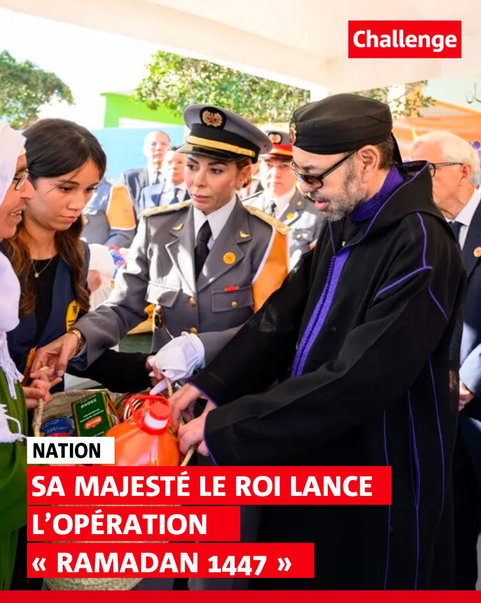 Challenge_ma's tweet photo. Sa Majesté le Roi Mohammed VI lance l’opération « Ramadan 1447 », une initiative solidaire d’envergure au profit de 4,3 millions de bénéficiaires à travers le Royaume.
👉 https://t.co/EPJi0RRSD7
#Ramadan1447 #Maroc #Solidarité #MohammedVI #ActionSociale #Entraide #CohésionSociale https://t.co/mDbhoQytaj