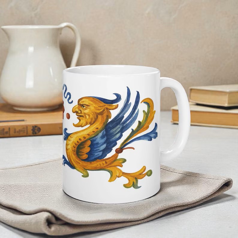 raffaelefoto's tweet image. Italian Raphaelesque Mug, Deruta Style Ceramic, Renaissance Coffee Mug, Classical Art Gift, Italian Decor
etsy.me/4qNTs6Q via @Etsy 
#ItalianDesign #MugCollection #MorningRoutine #SlowMorning #CoffeeLover #TeaTime #LemonDecor #TuscanStyle #Deruta #CozyVibes #KitchenInspo