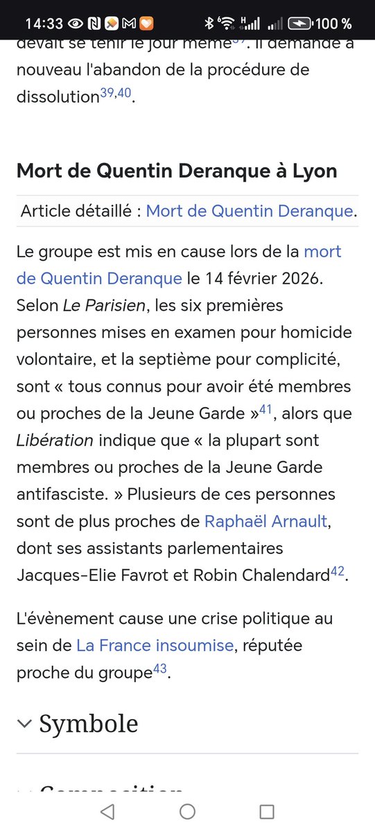 sois_poli's tweet photo. @SurmulotsNews Officiellement, la Jeune Garde a été dissoute par le conseil des ministres mais c'est comme l'armée du Ruban Rouge dans DBZ, il reste encore des résidus par-ci par-là qui s'en revendiquent par nostalgie ou continue simplement à agir comme si la dissolution n'a pas eu lieu. https://t.co/OTZspeoRSl