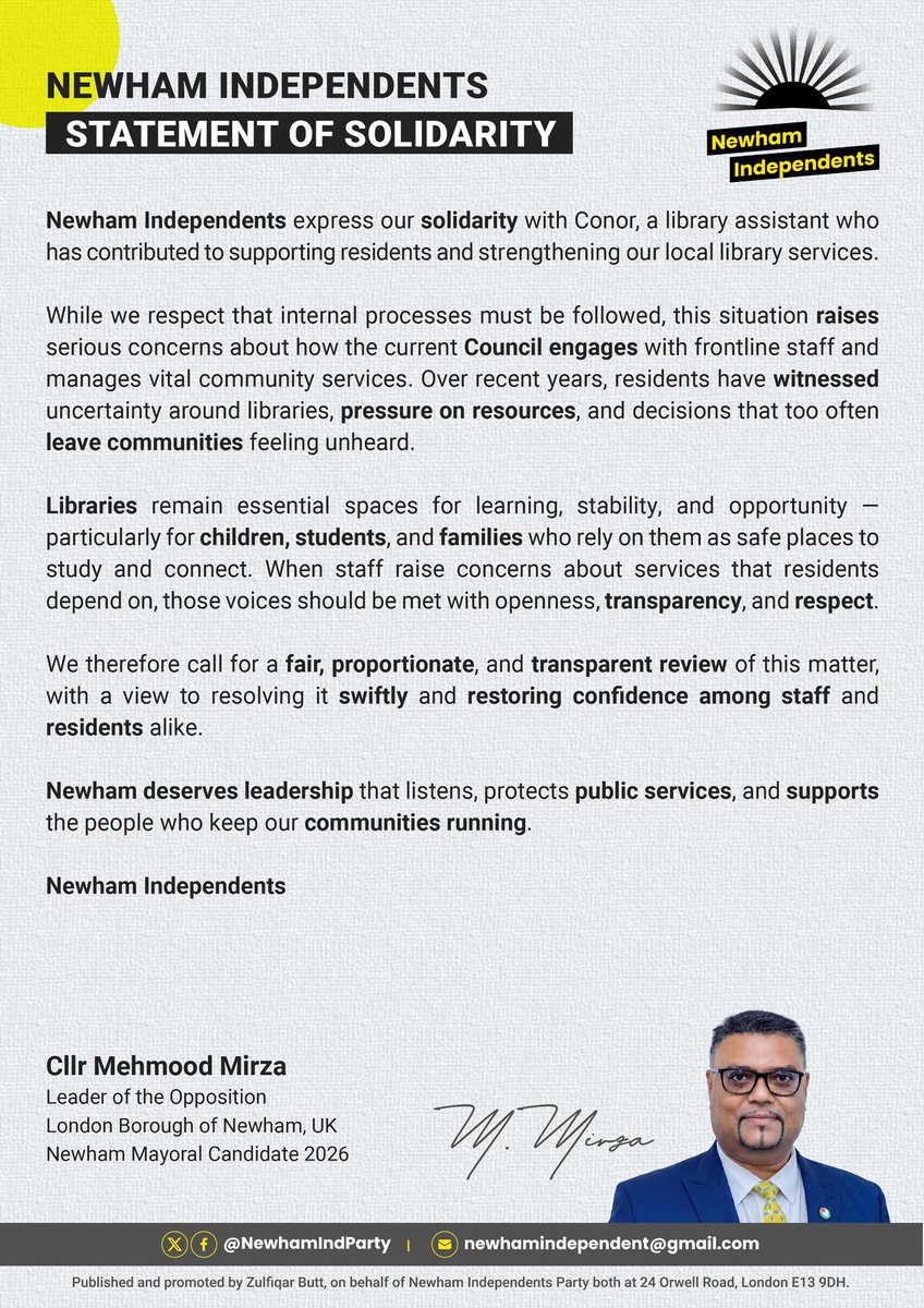 Newham Independents 💛 tweet media