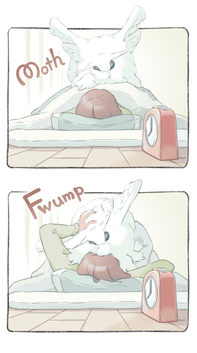 life_with_moth's tweet image. Good morning, big fluffy moth