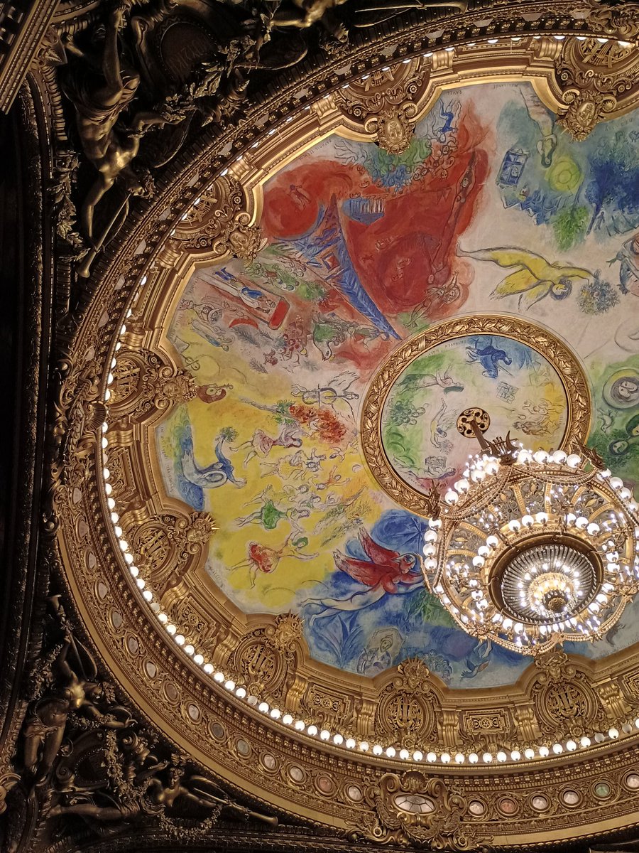Plafond de l'opéra Garnier : avant/après