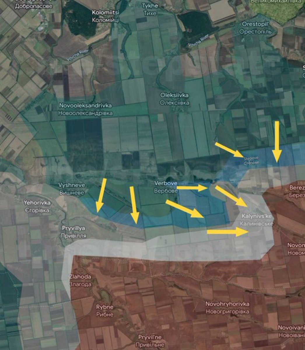 BREAKING:

The Ukrainian Army has taken the villages of:

- Bratske
- Andriivka
- Vydradne
- Hhai
- Ostapivske
- Danylivske
- Novooleksandrivka
- Oleksiivka
- Vyshneve
- Verbove

Ukraine has liberated more than 300 square kilometers of territory in the past 2 weeks.