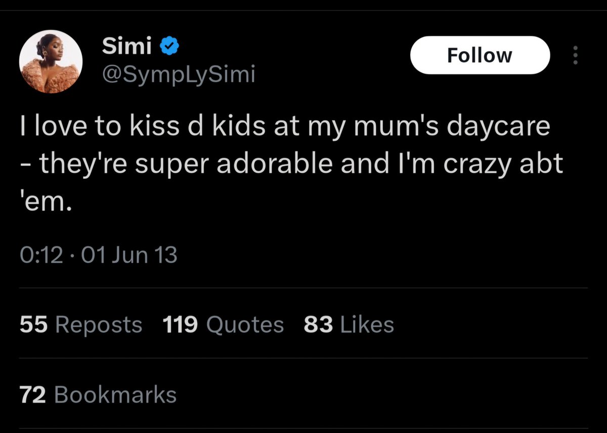 guzu_p's tweet image. "All men are rapists."

Whereas Simi has been the creep and pervert sexualizing J Cole, a man who doesn't know her for than a decade, sexually molesting and kissing small boys, and professing her desire to gather a group of female rapists to gang up to rape Idris Elba.

All this