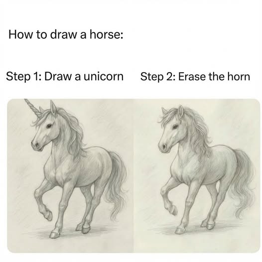 ALPacaUrfudge's tweet image. #ThingsToDoOneAtATime Learn how to draw a horse.