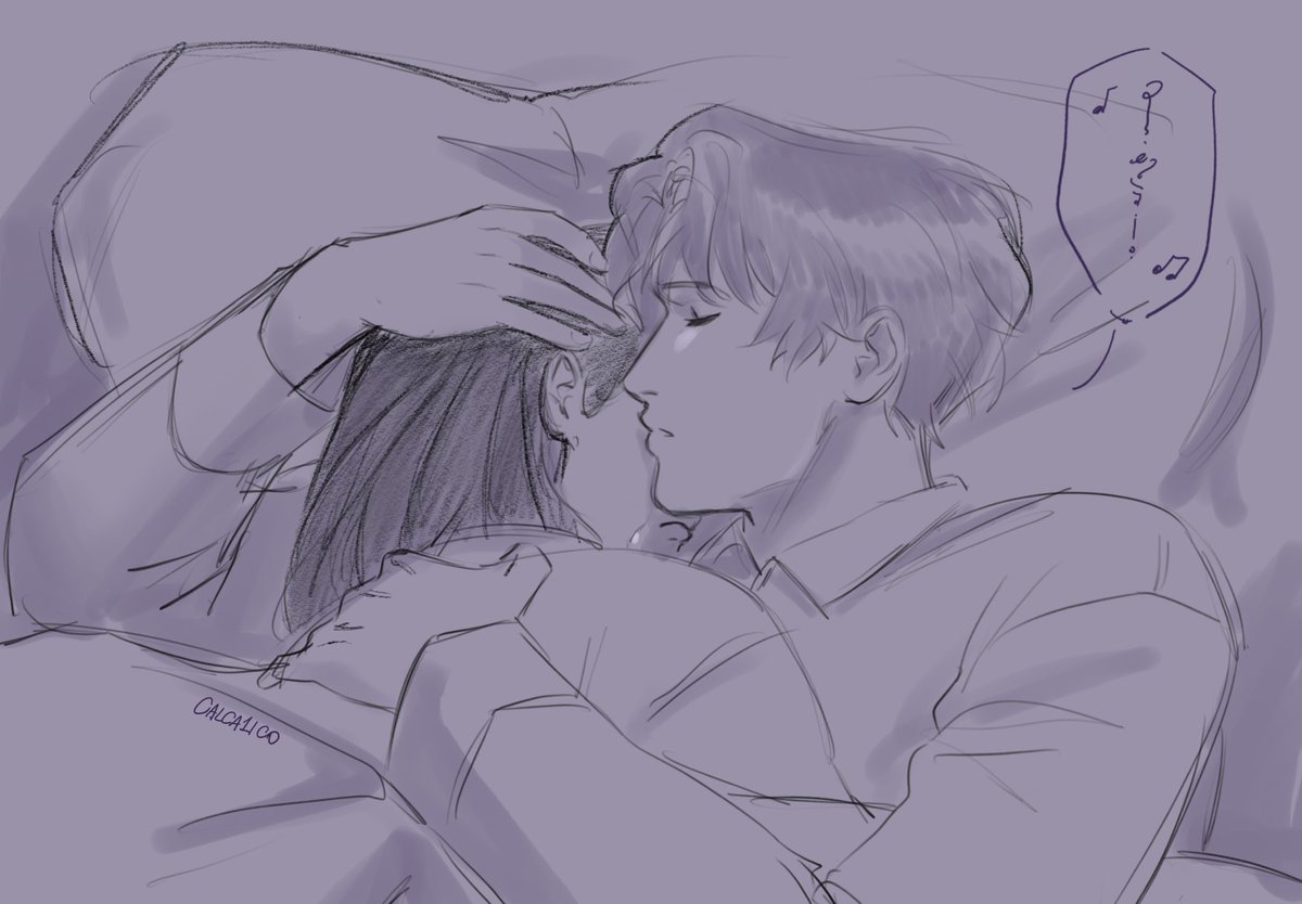 Rare moment of me drawing rafayel with mc.

Been feeling really sad lately, so here’s rafayel singing a crying mc to sleep.