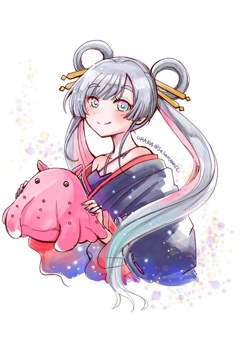 ぱかライブ観ながらヤチヨ描いてた。