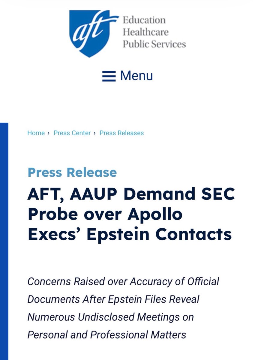 KColbertReport's tweet photo. INDIANA

Press Release of 
Apollo Global Management, Inc.  

Apollo, Epstein, WEJO are connected to the Indiana Economic Development Corporation and former Governor Evan Bayh 

Apollo the Following Letter to Clients and Partners
February 18, 2026 5:23pm EST 

NEW YORK, Feb. 18, 2026 (GLOBE NEWSWIRE) -- Apollo Global Management, Inc. today released the following statement:

To Our Partners,
In light of the variety of media and social traffic we feel compelled to again reach out. Despite the flurry of coverage and certain constituents pushing their own agendas, the facts remain the same. In 2020 Apollo initiated an independent, transparent, and thorough investigation in regard to any relationships with Jeffrey Epstein. The publicly released report can be found here.

The facts matter. From an Apollo perspective, there’s nothing new in these documents. Neither Marc Rowan nor anyone else at Apollo (excluding Leon Black) had either a business or personal relationship with Jeffrey Epstein.

Mr. Black, who left the firm in 2021, previously retained and compensated Mr. Epstein for personal tax advice. In select instances, Mr. Rowan and other Apollo employees provided information to Epstein in connection with his tax work for Mr. Black. While Mr. Epstein sought to do work with the Apollo co-founders other than Mr. Black, it was declined at every turn.

Transparency and accessibility are hallmarks of who we are, and we will not be dissuaded from speaking out.  
Day in and day out, we are focused on delivering for our investors.  With the markets in a volatile period, we are well prepared to be on offense.
If you have any questions our leadership team is available and 100% committed to transparency.

Best regards,
James C. Zelter President Apollo Global Management, Inc.

Contacts Noah Gunn Global Head of Investor Relations +1 (212) 822-0540 IR@apollo.com
Joanna Rose Global Head of Corporate Communications +1 (212) 822-0491 Communications@apollo.com

Just remember the name Apollo as the news cycle with this Asset Management Company. 

1) Apollo is a participant with the Indiana Economic Development Corporation.  The public private partnership began under Eric Holcomb’s administration. 

2) Jeffrey Epstein partnered with Apollo.  (Documented in the Justice Department website) now the company is attempting to distance itself from Epstein. 

3) Former Indiana Governor, Evan Bayh is a Director at Apollo. 

4) Beau Bayh, son of Evan Bayh, is running for Indiana Secretary of State as a Democrat

5) SEC Notification 👇🏻👇🏻

https://t.co/MqAjrqtTqy

Imagine Beau Bayh being Indiana Secretary of State and the special interests being created. 

@MicahBeckwith @LGMicahBeckwith @GovBraun @braun4indiana @Indy_reporter_ @indystar @indgop @Trevor4indiana @INHouseGOP