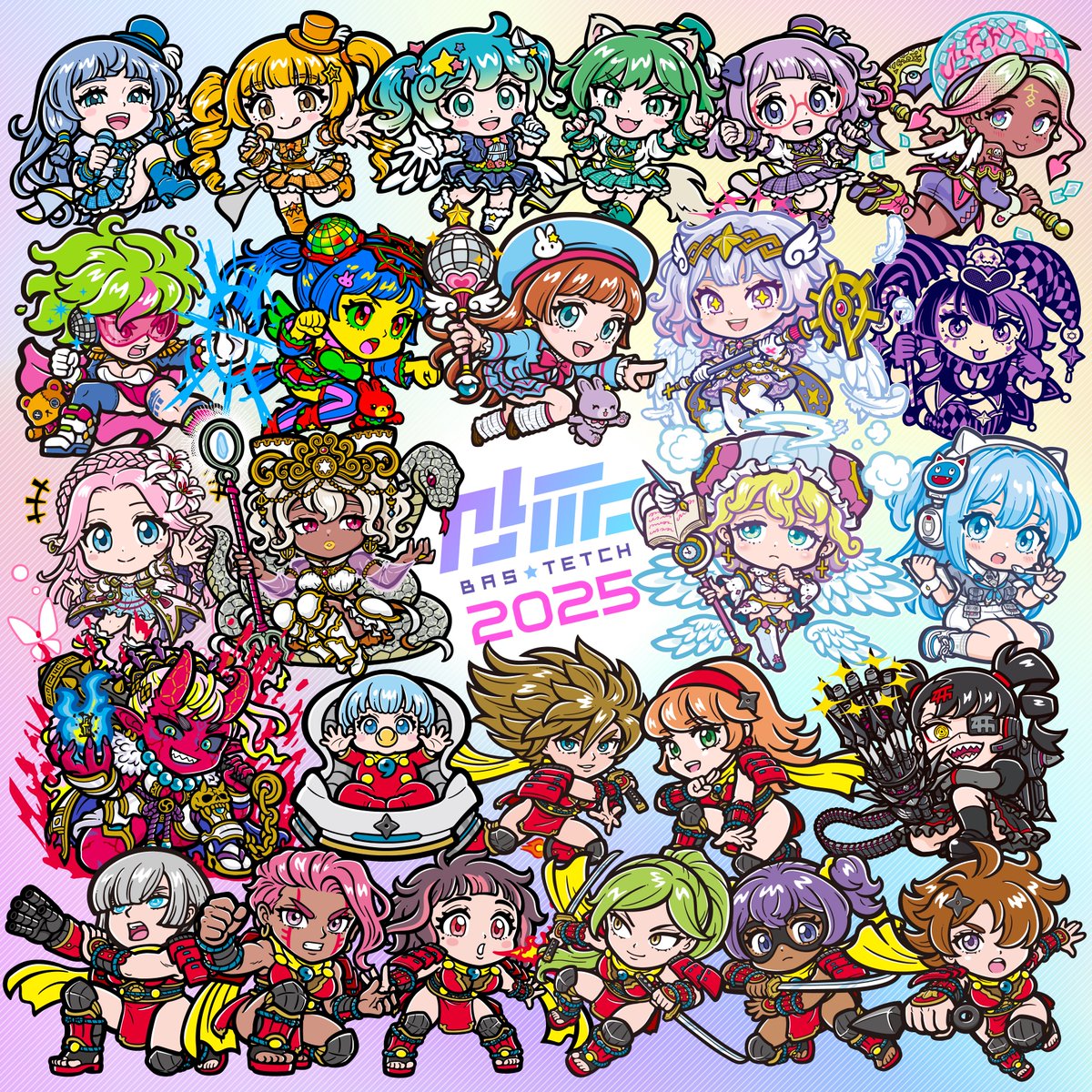 今更だけど、昨年末に出しそびれた2025年のまとめ絵✏️✨ #自作シール