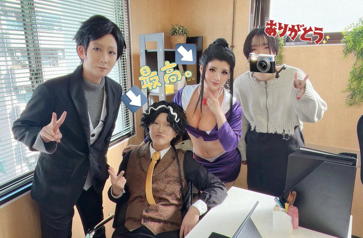 Cosplay⚠︎

本日はJB白金班の撮影✌︎(  ຶ- ຶ✌︎)
とうまさんの白金さんはあいかわらず最高だったし、mibさんのエミリはなんというか、ごちそうさまでした🍑笑

お初の📸まちさんと4人で和気藹々。実にアットホームな職場(撮影)でした☘️🐦‍⬛お誘いあざした‼︎