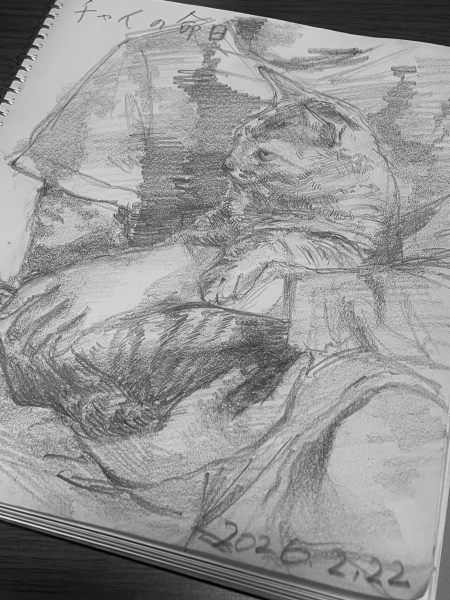 命日だったので描きました