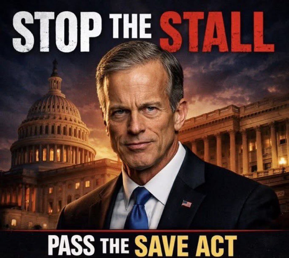 Pass the Save America Act or quit <a href="/LeaderJohnThune/">Leader John Thune</a>