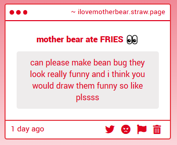 here you go anon, ❤❤ this is atcykally my firdst time drawingh them so i tried my best to make it look as stupid as possible. so fat