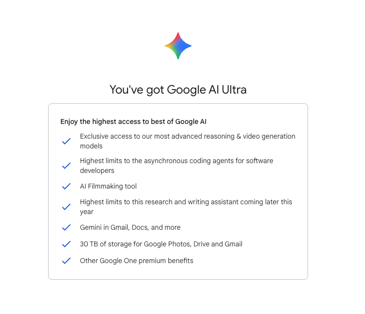 Ultra plan confirmation