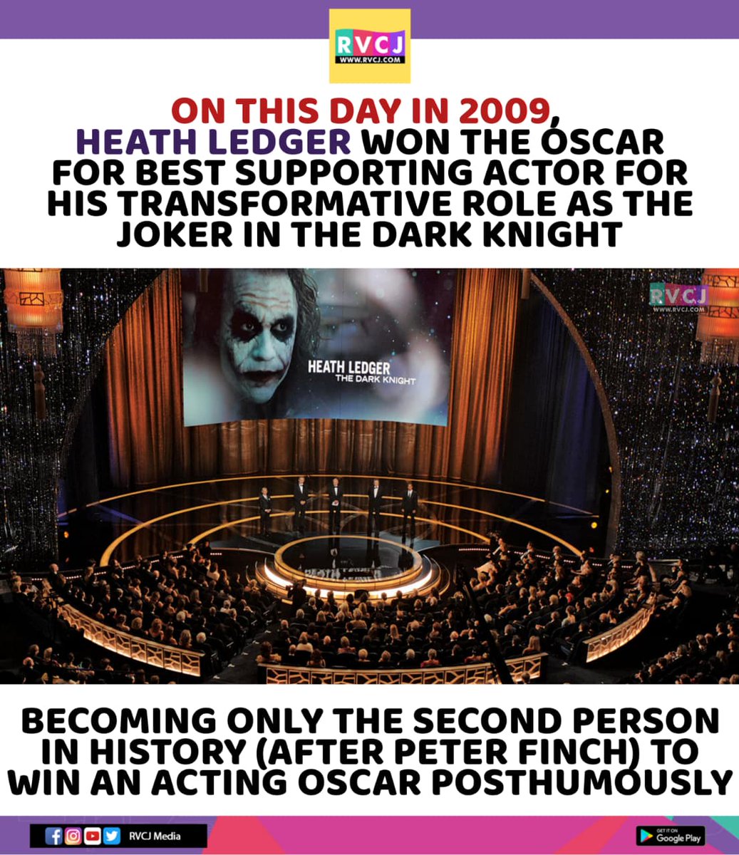 rvcjmovies's tweet image. Remembering the legendary performance that made Oscar history

#heathledger #thedarkknight #batman #oscars #christophernolan