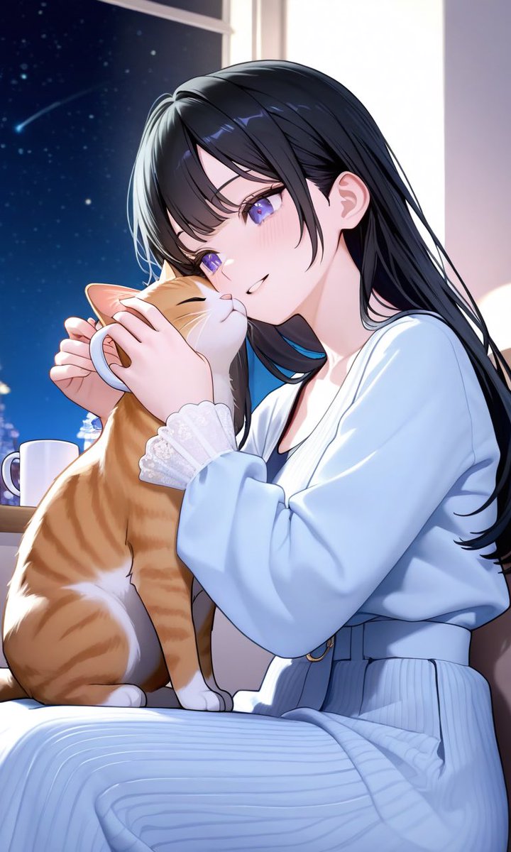 猫の日 #もっとひろがれ猫バンバン ネコちゃん、ソッと寄り添って